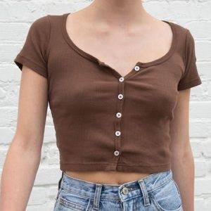Brandy Melville brown zelly top
